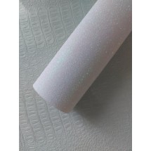 Глиттерный фоамиран 2 мм  20*30 см перламутровый белый, цена за лист